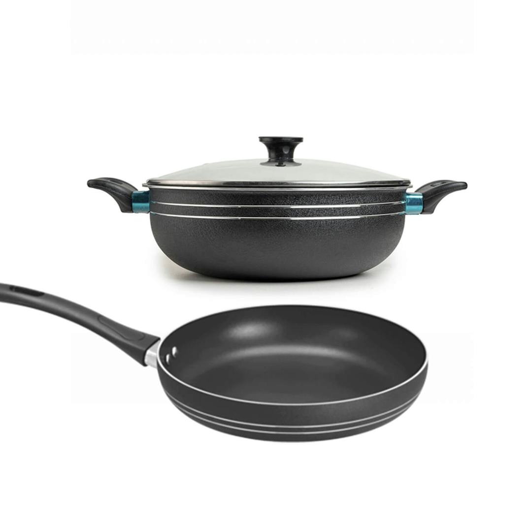 Non Stick Wok 30CM and Nonstick Frying Pan 24CM