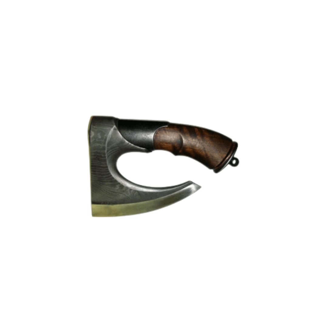 Damascus steel axe wood handle 12 inch
