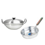 Metal Finish Bundle – 28cm Candy Wok + 24cm Frying Pan – view 5 | Cherrypot cookware Pakistan