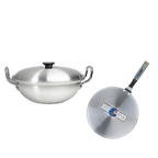 Metal Finish Bundle – 28cm Candy Wok + 30cm Griddle – view 4 | Cherrypot cookware Pakistan