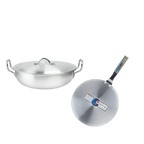 Metal Finish Bundle – 30cm Round Wok + 30cm Griddle – view 6 | Cherrypot cookware Pakistan