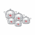 Crystal Belly Metal Finish Set – 10 Pieces Belly Shape – main product photo | Cherrypot cookware Pakistan