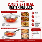 Metal Finish Bundle – 30cm Round Wok + 30cm Griddle – view 4 | Cherrypot cookware Pakistan