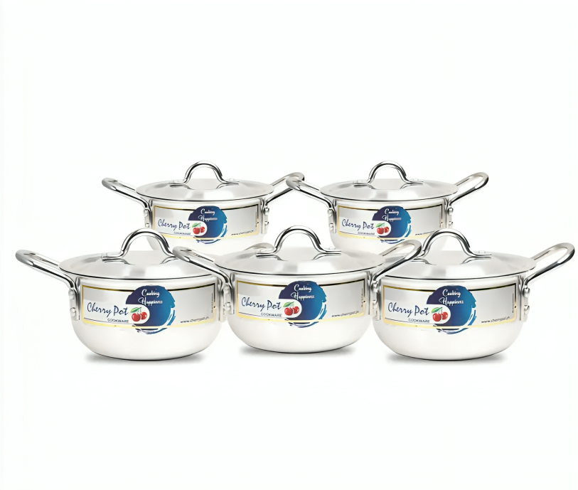 Max Metal Finish Set – 10 Pieces (18cm to 28cm) – view 6 | Cherrypot cookware Pakistan