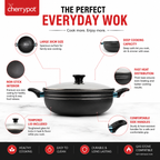 Non-Stick Bundle – 30cm Wok + 30cm Griddle – view 4 | Cherrypot cookware Pakistan