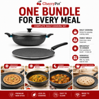 Non-Stick Bundle – 28cm Wok + 30cm Griddle – view 5 | Cherrypot cookware Pakistan