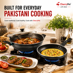 Non-Stick Bundle – 30cm Wok + 24cm Frying Pan | Cherrypot cookware Pakistan