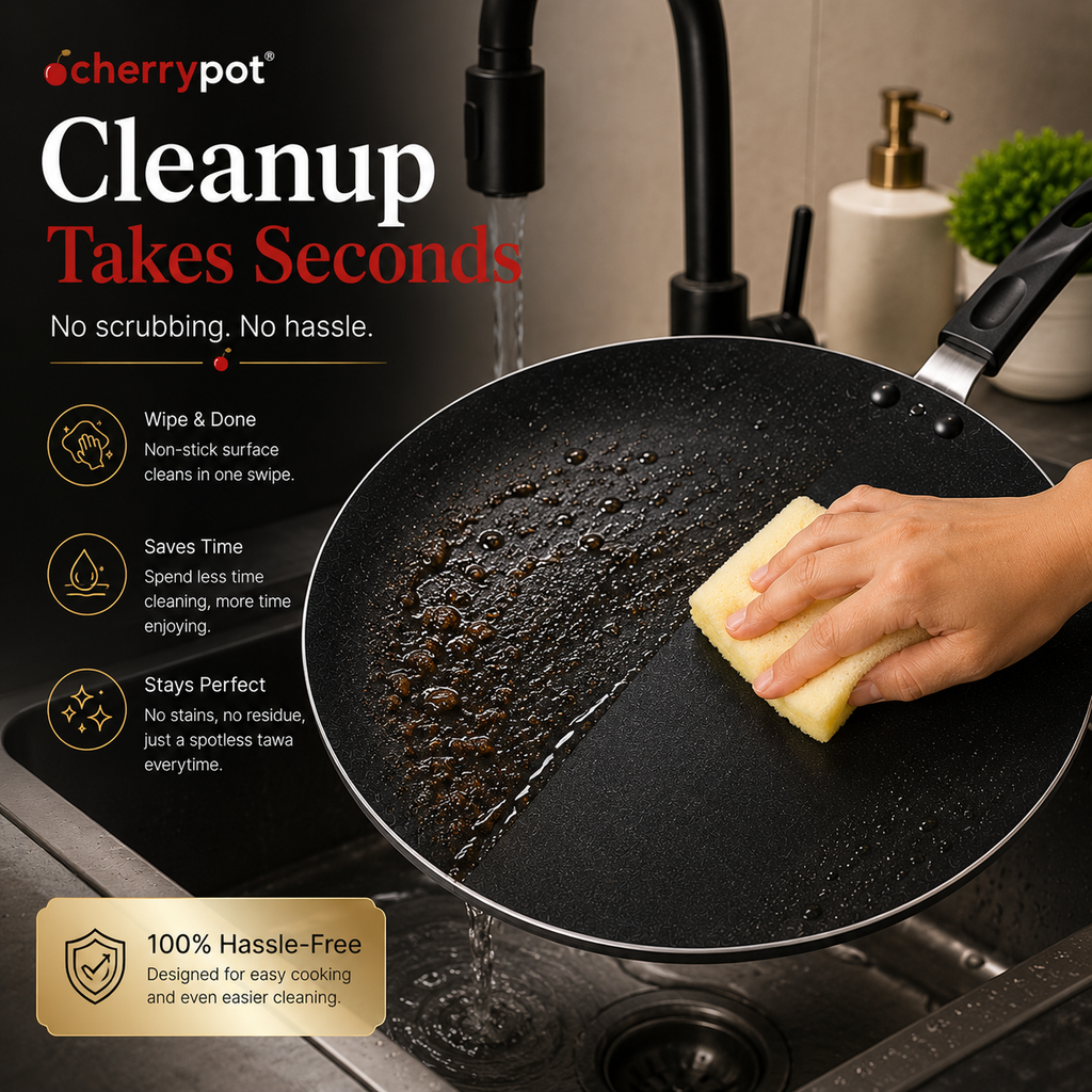 Non-Stick Tawa (Griddle) – 30cm & 36cm – view 7 | Cherrypot cookware Pakistan