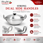 Candy Wok Metal Finish with Lid – 26cm & 28cm – view 7 | Cherrypot cookware Pakistan