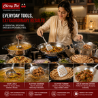 Stainless Steel Cooking Spoons Set – 4 Pieces – view 6 | Cherrypot cookware Pakistan