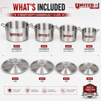 United Opal Metal Finish Casserole – 26cm to 33cm (6L to 13L) | Cherrypot cookware Pakistan