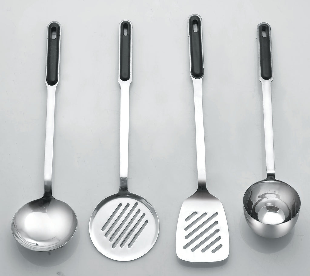 Stainless Steel Cooking Spoons Set – 4 Pieces | Cherrypot cookware Pakistan