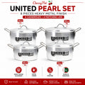 United Pearl Set – 8 Pieces Heavy Metal Finish (30cm to 39cm – main product photo | Cherrypot cookware Pakistan