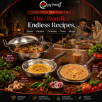Metal Finish Trio – 28cm Candy Wok + 24cm Frying Pan + 30cm Griddle – view 2 | Cherrypot cookware Pakistan