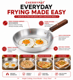 Metal Finish Bundle – 30cm Round Wok + 24cm Frying Pan – view 4 | Cherrypot cookware Pakistan
