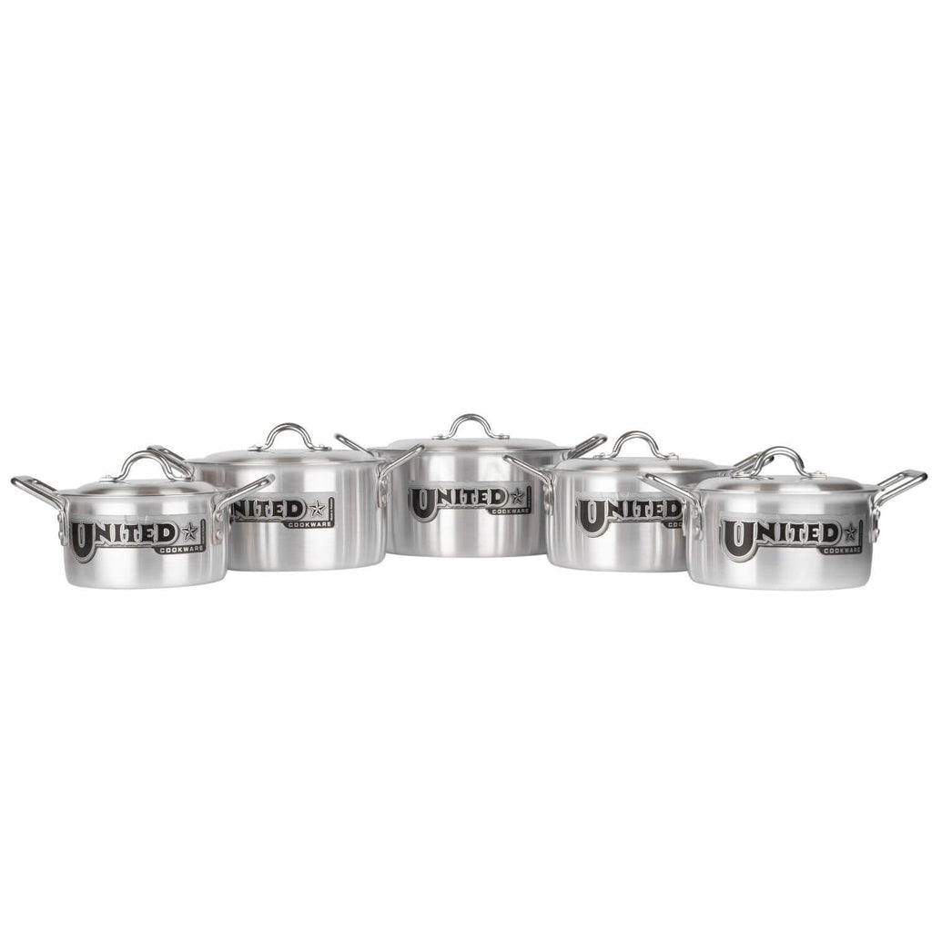 United Smart Metal Finish Set – 10 Pieces (18cm to 28cm) – view 6 | Cherrypot cookware Pakistan