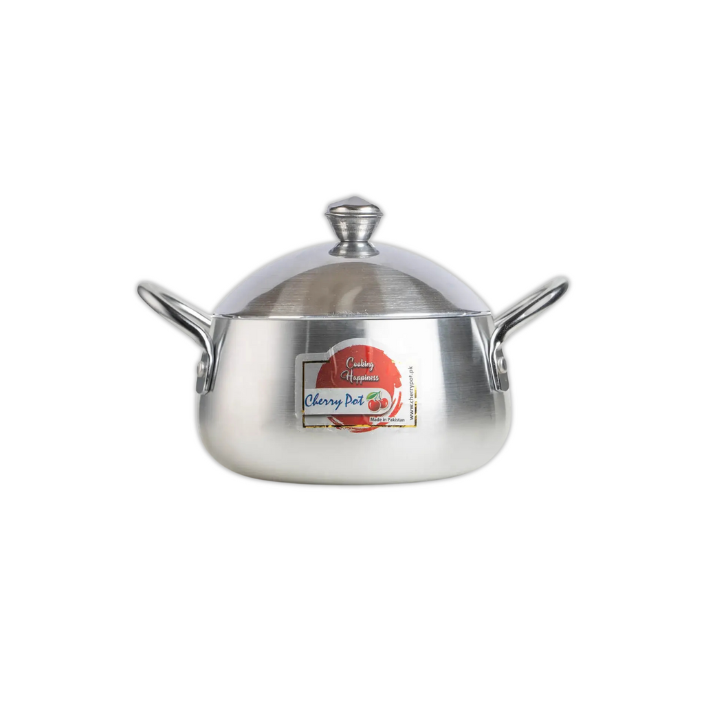 Crystal Belly Metal Finish Casserole – 16cm to 25.5cm (2L to 6L) – view 6 | Cherrypot cookware Pakistan
