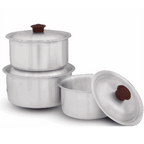 Daisy Baby Set Metal Finish – 6 Pieces (12cm, 13cm, 14cm) | Cherrypot cookware Pakistan