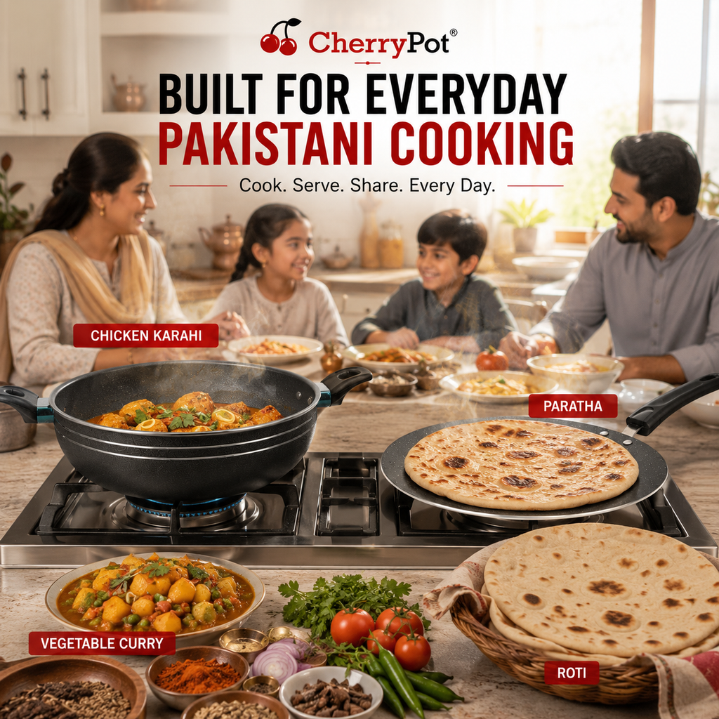 Non-Stick Bundle – 28cm Wok + 30cm Griddle – view 6 | Cherrypot cookware Pakistan
