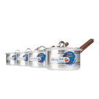 Life Plus Metal Finish Saucepan Set – 8 Pieces (16cm to 22cm) – view 6 | Cherrypot cookware Pakistan