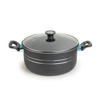Non-Stick Casserole with Glass Lid – 21cm to 26cm (3L to 6L) | Cherrypot cookware Pakistan