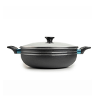 Non-Stick Wok with Glass Lid – 28cm to 34cm – view 2 | Cherrypot cookware Pakistan