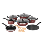 Polka Forging Non-Stick Set – 16 Pieces | Marble + Forged Corners – view 2 | Cherrypot cookware Pakistan