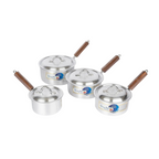 Metal Finish Saucepan with Lid – 16cm to 22cm (1.5L to 4L) | Cherrypot cookware Pakistan