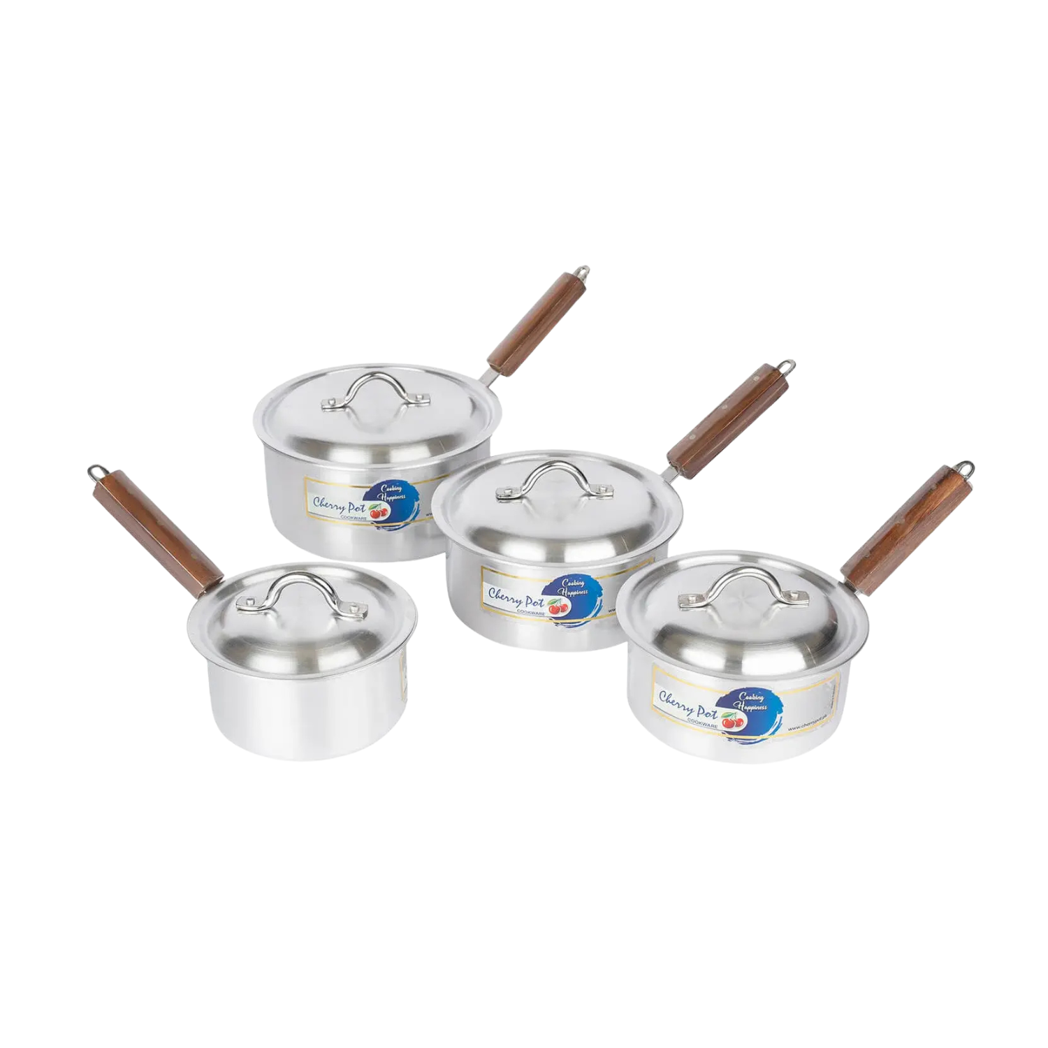 Metal Finish Saucepan with Lid – 16cm to 22cm (1.5L to 4L) | Cherrypot cookware Pakistan