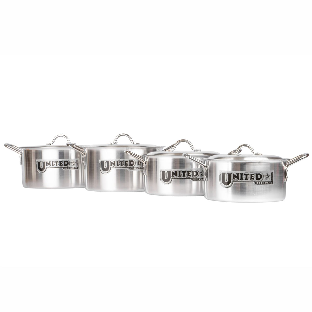 United Opal Heavy-Duty Metal Finish Set – 8 Pieces (26cm to 33cm) | Cherrypot cookware Pakistan