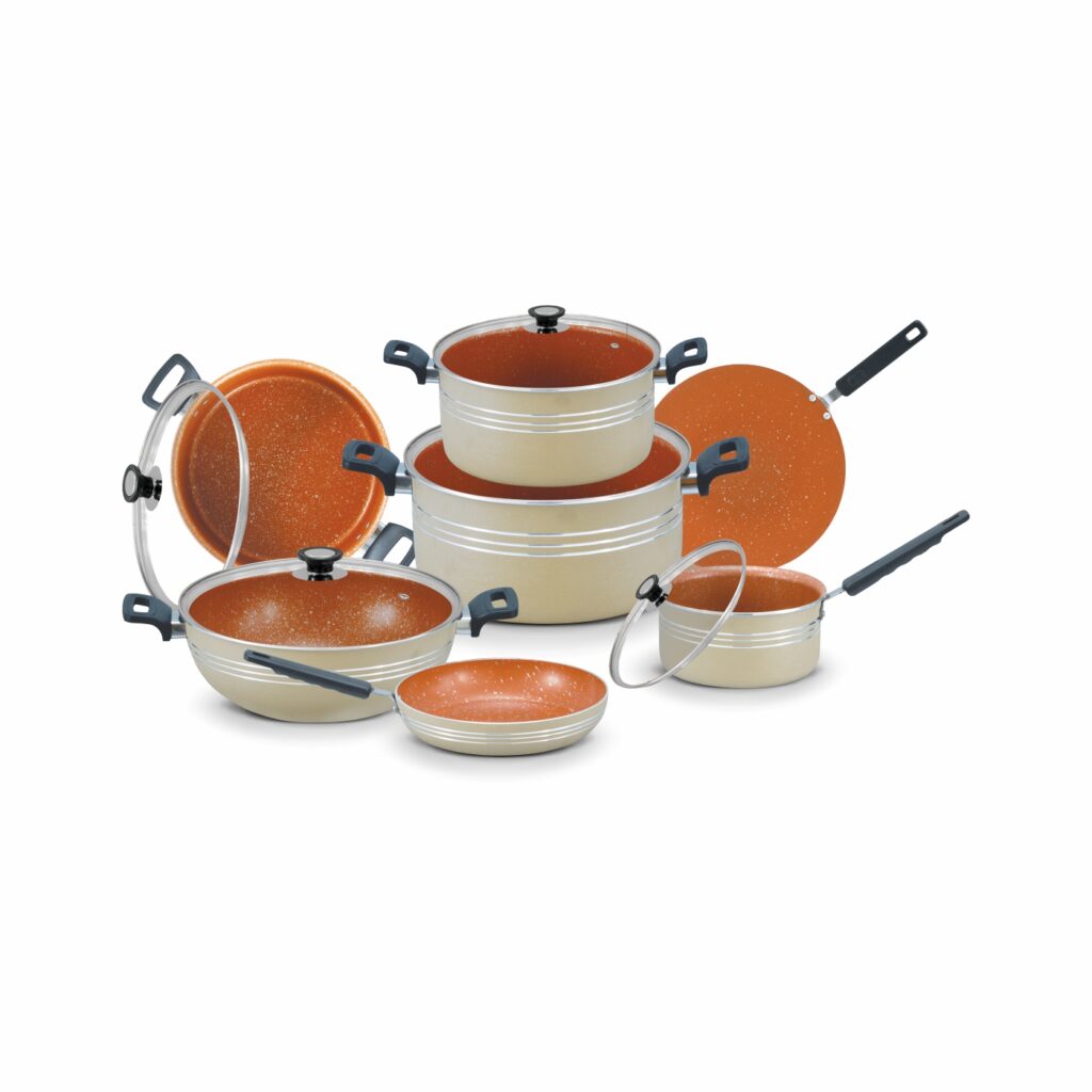 Nonstick Polka Set 15 pcs Marble Coating