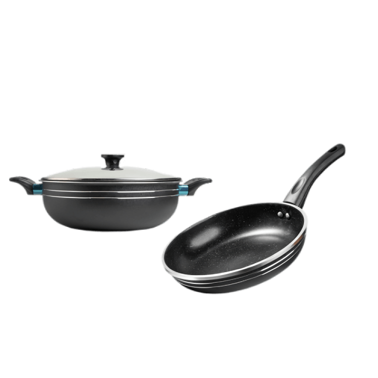 Non Stick Wok 28CM and Nonstick Frying Pan 24CM