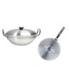 Metal Finish 28CM Candy Wok and 30CM Griddle
