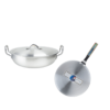 Metal Finish 30CM Round Wok and 30CM Griddle