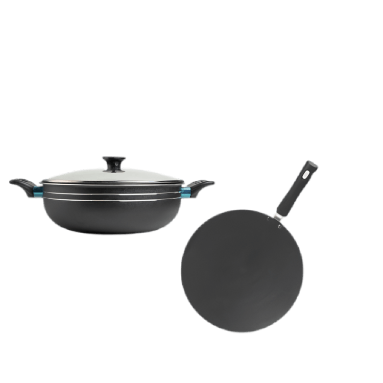 Nonstick Wok 30CM and 30CM Griddle