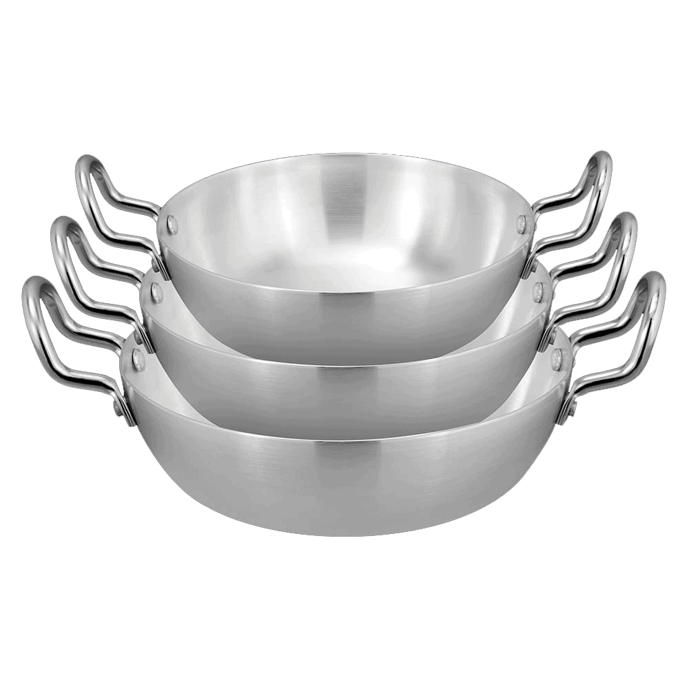 Baby Wok Set metal finishing - 3 Pcs