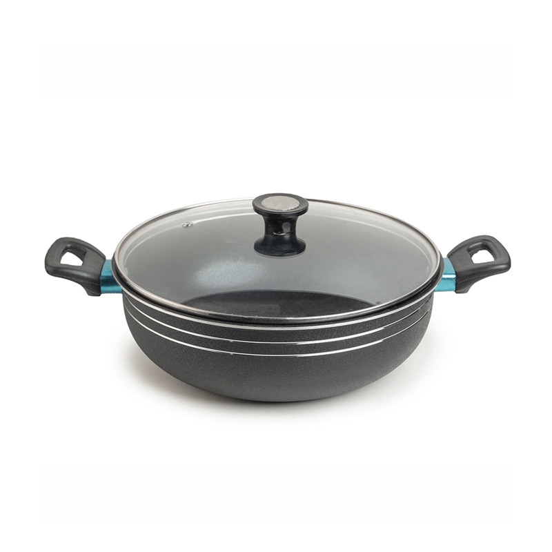 Non Stick Wok Glass Lid